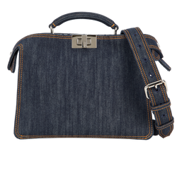 Small Peekaboo Bag, Denim, Blue, 10429, S, 3*